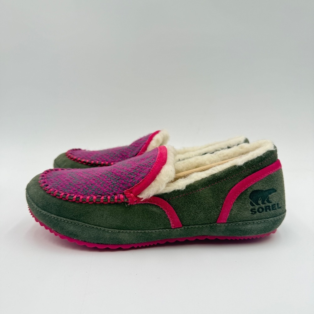 Womens Sorel Tremblant 2 Suede Moccasins Insulated Snow Slippers Pink Size 10 - Picture 3 of 8